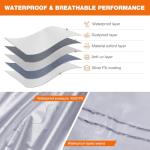 NEVERLAND Large Tire Covers for Storage - Seasonal Tire Storage Bag Waterproof 420D Oxford Tire Stack Cover with Reflective Handle for Indoor/Outdoor Use (Holding 4 Tires Within 35 Inch Diameter)