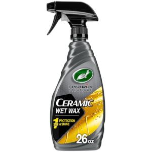 Turtle Wax 53410 Hybrid Solutions Ceramic Wet Wax, One Step Shine and Protection Solution, Extreme Water Beading, Keeps Vehicle Cleaner for Longer, No Streaks, 26 oz. (Pack of 1)