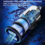 【MFi Certified】iPhone Car Charger Fast Charging, Rombica 4.8A Dual USB Smart Power Cigarette Lighter USB Car Charger with 2Pack Lightning Braided Cable for iPhone 14 13 12 11 Pro XS Mini XR X SE iPad