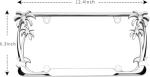 Chrome Palm Tree License Plate Frame for Women, Cute Hawaiian Beach License Plate Frames with Palm Trees