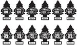 LITTLE TREES Car Air Freshener | Hanging Paper Tree for Home or Car | Black Ice | 12 Pack