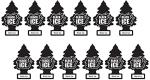 LITTLE TREES Car Air Freshener | Hanging Paper Tree for Home or Car | Black Ice | 12 Pack
