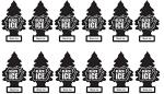 LITTLE TREES Car Air Freshener | Hanging Paper Tree for Home or Car | Black Ice | 12 Pack