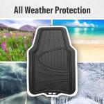 Armor All 4-Piece Floor Mats, Trim-to-Fit All-Weather Mats for Cars, Trucks, SUVs — Black