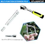 OTLOOMTBT 46 Pieces 1/4 Inch Drive Industrial Grade Socket Ratchet Wrench Set, with Bit Socket Set Metric and Extension Bar for Auto Repairing and Household, With Thickened Storage Case