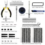 AUTOWN Tire Repair Kit - 68pcs Heavy Duty Tire Plug Kit, Universal Tire Repair Tools to Fix Punctures and Plug Flats Patch Kit for car Motorcycle, Truck, ARB，ATV, Tractor, RV, SUV, Trailer
