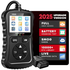 XIAUODO OBD2 Scanner Car Code Reader Support Voltage Test Plug and Play Fixd Car CAN Diagnostic Scan Tool Read and Clear Engine Error Codes for All OBDII Protocol Vehicles Since 1996(Black)