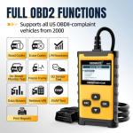 OBDMATE Car Scanner, OM201 Check Engine Code Reader OBDII Diagnostic Tool with Wireless Printing | Graphic Live Data| EVAP Test | DTC Lookup, Yellow