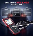 Obd2 Scanner with Battery Tester Enhanced fixd car Diagnostic Tool Code Reader for Cars and Trucks Check Engine Light Reader Clears Vehicle Error Codes for All OBD II Since 1996