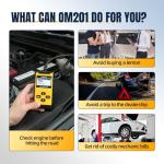 OBDMATE Car Scanner, OM201 Check Engine Code Reader OBDII Diagnostic Tool with Wireless Printing | Graphic Live Data| EVAP Test | DTC Lookup, Yellow