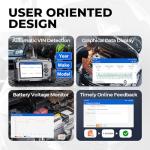 OBD2 Scanner TOPDON AD500, Oil SAS Throttle TPMS BMS EPB Reset, Engine ABS SRS Transmission, Diagnostic Scan Tool, AutoVIN, Car Check Engine Code Reader with Battery Test, Lifetime Wi-Fi Free Update