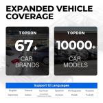 OBD2 Scanner TOPDON AD500, Oil SAS Throttle TPMS BMS EPB Reset, Engine ABS SRS Transmission, Diagnostic Scan Tool, AutoVIN, Car Check Engine Code Reader with Battery Test, Lifetime Wi-Fi Free Update