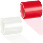 Patelai 16.4 ft x 2 Inches Self Adhesive Repair Light Tape Auto Tail Fog Lights Tint Headlight Lens (Red, Clear, Rolls)