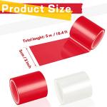 Patelai 16.4 ft x 2 Inches Self Adhesive Repair Light Tape Auto Tail Fog Lights Tint Headlight Lens (Red, Clear, Rolls)