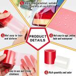 Patelai 16.4 ft x 2 Inches Self Adhesive Repair Light Tape Auto Tail Fog Lights Tint Headlight Lens (Red, Clear, Rolls)