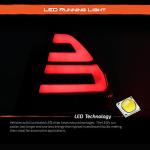 AKKON - Fits 2006-2013 Chevy Impala 2014-2016 Impala Limited LED [Tube Bar] Black Tail Light Brake Lamp Left+Right Pair