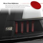 AKKON - Fits 2006-2013 Chevy Impala 2014-2016 Impala Limited LED [Tube Bar] Black Tail Light Brake Lamp Left+Right Pair