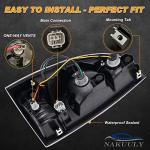 Nakuuly Tail Light Rear Lamp Compatible With 2005-2015 Toyota Tacoma Pickup Driver and Passenger Side LED Lens Taillights Brake Signal Assembly with Bulb and Harness