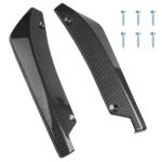 DUSCOKE 2PCS Rear Bumper Lip Splitter Canard Diffuser Spoilers, Car Side Fenders Skirt Spoiler Splitter Front Bumper Lip Protector Body Kit, Universal Anti-Crash Car Exterior Decoration (Carbon fiber)