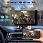 Wireless Carplay Screen for Car 7" Portable Apple Carplay & Android Auto Car Stereo with Backup Camera, GPS Navigation/Mirror Link/Voice Control Siri/Bluetooth FM, AUX for All Vehicles