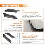 DUSCOKE 2PCS Rear Bumper Lip Splitter Canard Diffuser Spoilers, Car Side Fenders Skirt Spoiler Splitter Front Bumper Lip Protector Body Kit, Universal Anti-Crash Car Exterior Decoration (Carbon fiber)