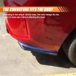 DUSCOKE 2PCS Rear Bumper Lip Splitter Canard Diffuser Spoilers, Car Side Fenders Skirt Spoiler Splitter Front Bumper Lip Protector Body Kit, Universal Anti-Crash Car Exterior Decoration (Carbon fiber)