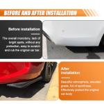 DUSCOKE 2PCS Rear Bumper Lip Splitter Canard Diffuser Spoilers, Car Side Fenders Skirt Spoiler Splitter Front Bumper Lip Protector Body Kit, Universal Anti-Crash Car Exterior Decoration (Carbon fiber)