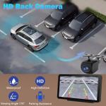 Wireless Carplay Screen for Car 7" Portable Apple Carplay & Android Auto Car Stereo with Backup Camera, GPS Navigation/Mirror Link/Voice Control Siri/Bluetooth FM, AUX for All Vehicles