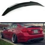 MUTUSAISI Rear Trunk Lip Spoiler Painted Highkick Duckbill PSM Style Wing Fit for Infiniti Q50 Red Sport/Luxe/Pure/Hybrid/Sensory/ 2014-2024 Accessories