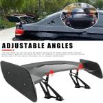 JMTBNO 47 Inch GT Rear Spoiler for Car, Carbon Fiber GT Style Truck Wing Spoiler Compatible with Chevy Corvette Camaro Nissan Lexus Ford Mustang Hyundai Elantra Honda Civic Nissan Toyota Mazda