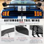 JMTBNO 47 Inch GT Rear Spoiler for Car, Carbon Fiber GT Style Truck Wing Spoiler Compatible with Chevy Corvette Camaro Nissan Lexus Ford Mustang Hyundai Elantra Honda Civic Nissan Toyota Mazda