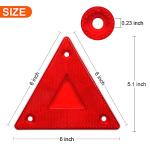 Enjoyist 10-Pack Red Safety Reflector Warning Sign, Slow Moving Vehicle Triangle Safety Sign, for Outdoor Truck, Car, Golf Cart