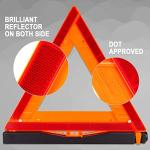 CARTMAN 3 Pack Warning Triangle DOT Approved, Identical to United States FMVSS 571 125 Reflective Warning Road Safety Triangle Kit with White Case