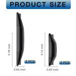 Arwrilt 4 PCS Car Door Anti-Collision Strip, Rearview Anti-Impact Sticker, Door Protection Decorative Covers, Door Edge Bumper Guard, Universal Car Side Door Edge Protector (Black)