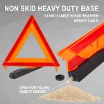 CARTMAN 3 Pack Warning Triangle DOT Approved, Identical to United States FMVSS 571 125 Reflective Warning Road Safety Triangle Kit with White Case