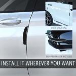 Luminuti 4 Pcs Car Door Edge Guard, Anti-Collision Car Bumper Guard Strip, Car Side Door Edge Guards Protector Strips Trim Cover, Universal for All Cars SUV (Black)