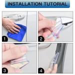 Arwrilt 4 PCS Car Door Anti-Collision Strip, Rearview Anti-Impact Sticker, Door Protection Decorative Covers, Door Edge Bumper Guard, Universal Car Side Door Edge Protector (Black)