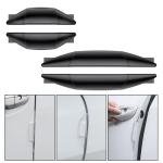 Arwrilt 4 PCS Car Door Anti-Collision Strip, Rearview Anti-Impact Sticker, Door Protection Decorative Covers, Door Edge Bumper Guard, Universal Car Side Door Edge Protector (Black)