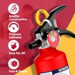 Ougist ABC Dry Powder Fire Extinguisher, 2.5 lb – 1-A:10-B:C Rated, Fire Extinguisher for Home, Kitchen, Office & Vehicle, Fire Extinguisher with Easy-Grip Handle & Quick Release, Model FF1KG,2 Pack