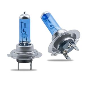 GKmow 2 PCS H7 Car Halogen Bulb, 12V 100W High-power Stone Car Bulb Low Beam, Universal Automotive Replacement Accessories, Product Compatible with Cars, Trucks, Vans, SUVs, Trailers (White)