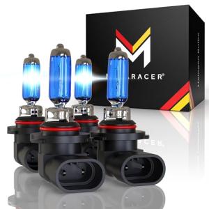 9006 9005 Halogen Headlight Bulbs: High Performance High & Low Beam Combo, 5000K Super Bright White Light, 55 Watt, HB3 HB4 Halogen Head Lamp Replacement for Automotive Car (Contain 4 Bulbs)