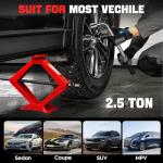 Scissor Jack for Car 2.5 Ton(5512 lbs) Car Jack Kit, Tire Changing kit with Lug Wrench Portable Auto Jack Tool Tire Jack for Car SUV MPV