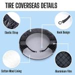 Autotech Park Protective Tire Covers 4 Pack for RVs, Trailers, Campers, SUVs, and Trucks. Oxford Material for Ultimate Protection in All Seasons. Durable Covers for Tires with 36-39 Inches Diameter