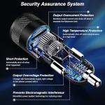 USB C Car Charger, 2 Pack 38W Dual Ports USB-C & USB-A Car Charger Adapter Fast Charging Cigarette Lighter Chargers for iPhone16e 16 15 14 13, Samsung S24, Pixel Cargador para Carro Phone Plug