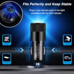 USB C Car Charger, 2 Pack 38W Dual Ports USB-C & USB-A Car Charger Adapter Fast Charging Cigarette Lighter Chargers for iPhone16e 16 15 14 13, Samsung S24, Pixel Cargador para Carro Phone Plug