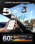 FAIMEE 4K Dash Cam Front and Rear with GPS, Upgraded 5.8G WiFi, Dual Dash Camera for Cars, Night Vision, WDR, 160°Wide Angle, 24H Parking Monitor, Emergency Lock, 3" IPS Screen (64GB Card Included)