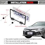 2 Pack Matte Black License Plate Frames with 2 Holes, Thick-Coated Rust-Proof Aluminum Metal License Plate Holder, Includes Screw Accessories, Universal Car License Plate Cover for Man