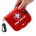 Benelinemed Mini First Aid Kit - 137 Piece Small Emergency Medical Kit for Home, Car, Travel, Camping & Outdoor Activities FSA/HSA (Red)