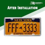 Hanwell Products Chrome License Plate Frame Made of Zinc Alloy Metal, Universal Car Accessories,1 Pack License Plate Holder Never Rust and Unbreakable with Metal Screws, Chrome Caps and Screwdriver