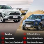 2 Pack Matte Black License Plate Frames with 2 Holes, Thick-Coated Rust-Proof Aluminum Metal License Plate Holder, Includes Screw Accessories, Universal Car License Plate Cover for Man